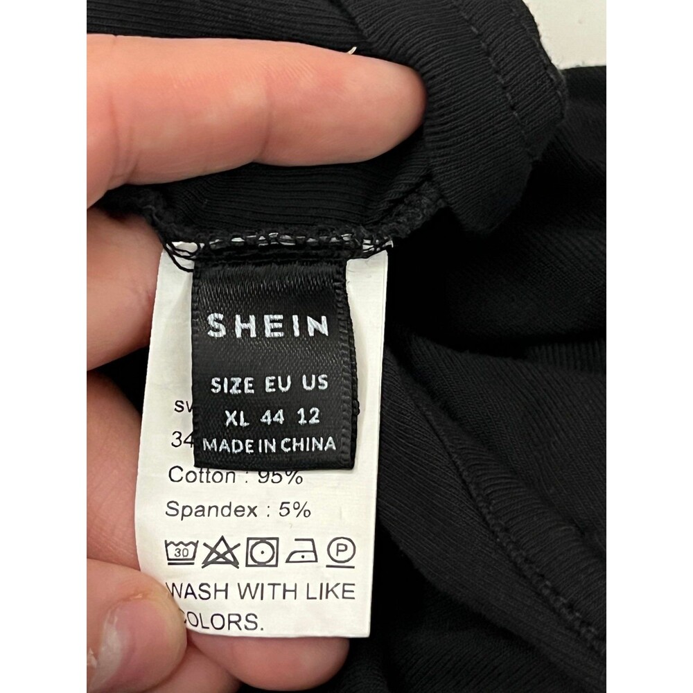 Women's Black Mock Neck Sleeveless Crop Top Black tank top shein women’s XL - Picture 5 of 5